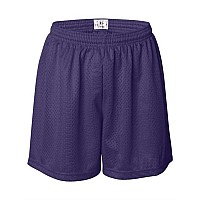 Badger Womens Pro Mesh 5 Shorts With Solid Liner Purple L