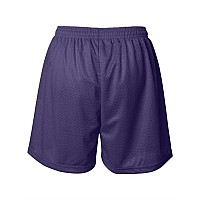 Badger Womens Pro Mesh 5 Shorts With Solid Liner Purple L