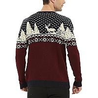 V28 Mens Christmas Reindeer Snowman Penguin Santa And Snowflake Sweater Large Reindeerfs