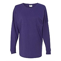 J America Unisex Game Day Jersey Long Sleeve Tshirt Purple Xs