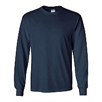 Gildan Ultra Cotton Long Sleeve Tshirt Navy Xl