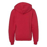 Independent Trading Co Youth Midweight Hooded Sweatshirt Red S