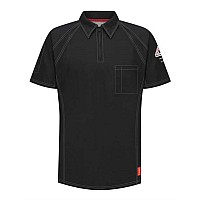 Bulwark Iq Series Comfort Knit Short Sleeve Polo Black Xl