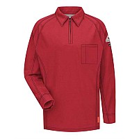 Bulwark Long Sleeve Polo Long Sizes Red Lt