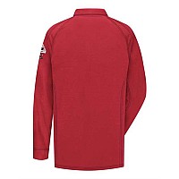 Bulwark Long Sleeve Polo Long Sizes Red Lt