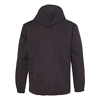 Independent Trading Co Waterresistant Hooded Windbreaker Black L