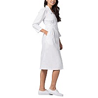 Adar Universal Scrub Dress For Women Fitted Midriff Dress 2810 White 10