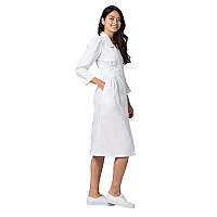 Adar Universal Scrub Dress For Women Fitted Midriff Dress 2810 White 10