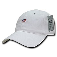 Relaxed Graphic Cap Small Usa Flag White