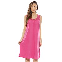 Dreamcrest Silky Soft Nightgown Crochet Trim Sleep Dress 1541Bpinkxl