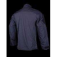 Tru Urban Force 14 Zip Combat Shirt Long Sleeve Navy Mens Poly Cotton Mr