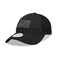 Relaxed Trucker Usa Tonal Flag Black