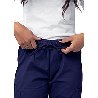 Sivvan Scrubs For Women Drawstring Cargo Scrub Pants S8200 Navy L