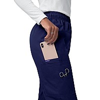 Sivvan Scrubs For Women Drawstring Cargo Scrub Pants S8200 Navy L