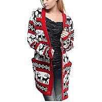 Womens Oversized Christmas Reindeer Cardigan Xx Large Red Reindeer Cardigan