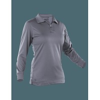 Performance Polo Long Sleeve Steel Grey Womens Polyester 3Xl