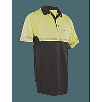 Bike Polo Short Sleeve Hiviz Yellow Mens Polyester Xs