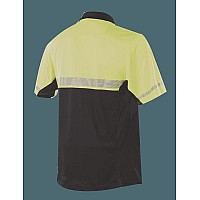 Bike Polo Short Sleeve Hiviz Yellow Mens Polyester Xs