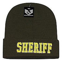 Pubsafety Long Beanies Sheriff Olive