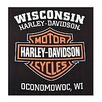 Harleydavidson Mens Orange Bar Shield Black Tshirt 30290591 M