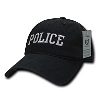 Relaxed Cotton Caps Police Black