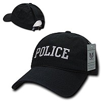 Relaxed Cotton Caps Police Black