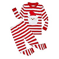 Family Feeling Big Boys Girls Santa Claus Christmas Cotton Long Sleeve Pajama Set T Shirts Pants 10