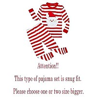 Family Feeling Big Boys Girls Santa Claus Christmas Cotton Long Sleeve Pajama Set T Shirts Pants 10