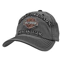 Harleydavidson Mens Embroidered Bar Shield Baseball Cap Charcoal