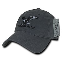 Relaxed Graphic Cap Live Free Or Die Dark Grey