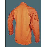 14 Zip Combat Shirt Long Sleeve Hiviz Orange Mens Poly Body 6535 Poly Cotton Sleeves Xlr