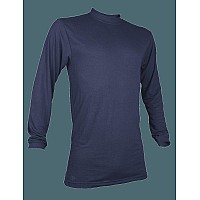 Xfire Tshirt Long Sleeve Navy Mens Modacrylic Tencel Jersey Construction M