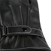 Mens Winter Touchscreen Synthetic Leather Gloves