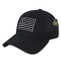 Embroidered Air Mesh Flex Caps Usa Black