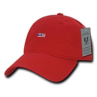 Relaxed Graphic Cap Small Usa Flag Red