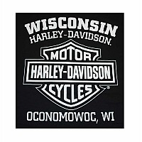 Harleydavidson Mens Hd Skull Badge Short Sleeve Tshirt Black 30298293