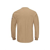 Bulwark Iq Series Plus Long Sleeve Henley Khaki M