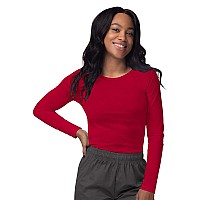 Sivvan Scrubs For Women Long Sleeve Comfort Underscrub Tee S8500 Red Xl