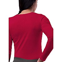 Sivvan Scrubs For Women Long Sleeve Comfort Underscrub Tee S8500 Red Xl