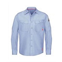 Bulwark Iq Series Endurance Work Shirt Long Sizes Light Blue Xlt