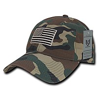 Relaxed Ripstop Cap Usa Flag Woodland