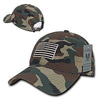 Relaxed Ripstop Cap Usa Flag Woodland