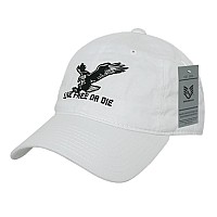 Relaxed Graphic Cap Live Free Or Die White