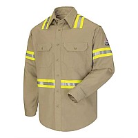 Bulwark Enhanced Visibility Uniform Shirt Khaki S