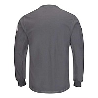 Bulwark Iq Series Plus Long Sleeve Henley Long Sizes Charcoal Lt