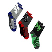 Star Wars Boys 3 Pack Socks Shoe 104 Sock 68 Greymulti Crew