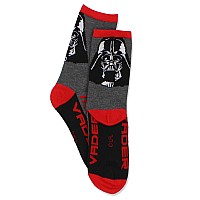 Star Wars Boys 3 Pack Socks Shoe 104 Sock 68 Greymulti Crew