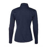 Russell Athletic Womens Striated Quarterzip Pullover Navy L