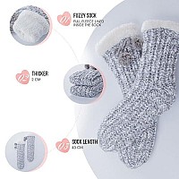 Maamgic Womens Knit Christmas Sherpa Slipper Socks Grippers Warm Sweater Bootie Thick Fleece Ladies Female Fuzzy Winter Socks