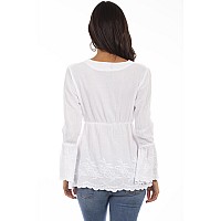 Plunging Neck Line Wbell Sleeves